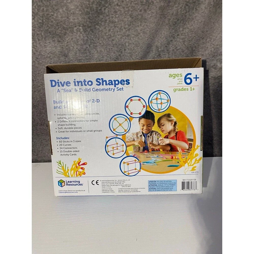 Learning Resources Dive into Shapes Sea & Build Geometry Set